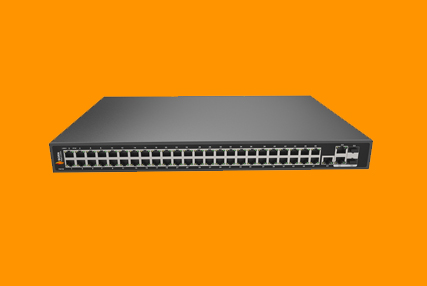 BORN  48-Port Fast Ethernet PoE Switch + 2*1G RJ45 +2*1G SFP UPLINK 600W