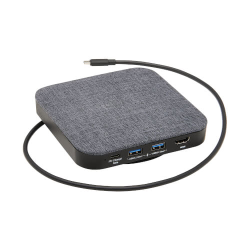 Tripp Lite USB-C Docking station, Single Display - HDMI 4K, USB 3.2 Gen 1, USB-A/USB-C Hub, SATA III, PD 100W Charging, Grey-U442-DOCK17-GY