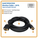 TRIPP LITE VGA CABLE HD15 M/M 20F/6.09M P502-020