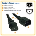 TRIPP LITE POWER CABLE C13-C14 10A F/M 15F/4.57M P004-015