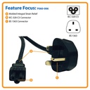 TRIPP LITE COMPUTER POWER CABLE UK 3PIN-C5 2.5A M/F 6F/1.83M P060-006