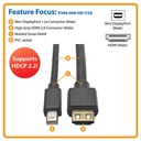 TRIPP LITE MINI DP-HDMI CABLE 1.2/2.2 4K 60HZ M/M 6F/1.8M P586-006-HD-V2A
