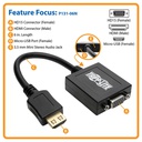 TRIPP LITE HDMI-VGA ADAPTR CABLE M/F 0.5F/15.24CM P131-06N