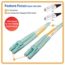 TRIPP LITE FIBER OPTIC CABLE DUPLEX MM 50/125 OM4 LC-LC 10M N820-10M-OM4