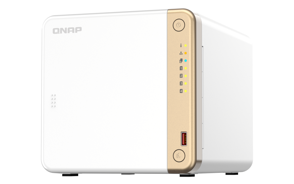 Qnap 4-Bay desktop NAS, Intel® Celeron® N4505 dual-core, 4 GB DDR4 onboard not expandable