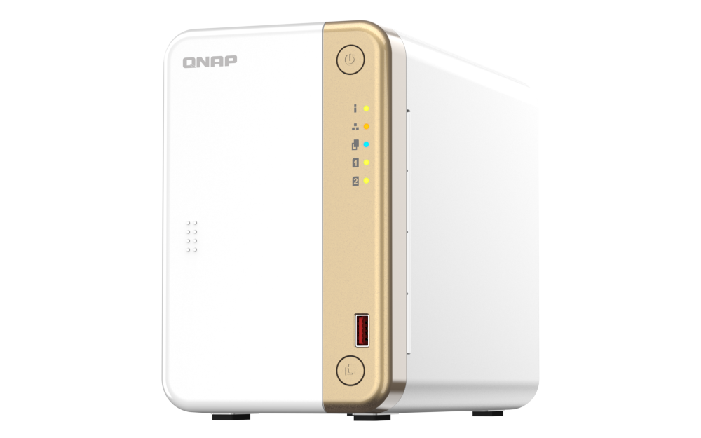 Qnap 2-Bay desktop NAS, Intel® Celeron® N4505 dual-core, 8 GB DDR4 onboard not expandable