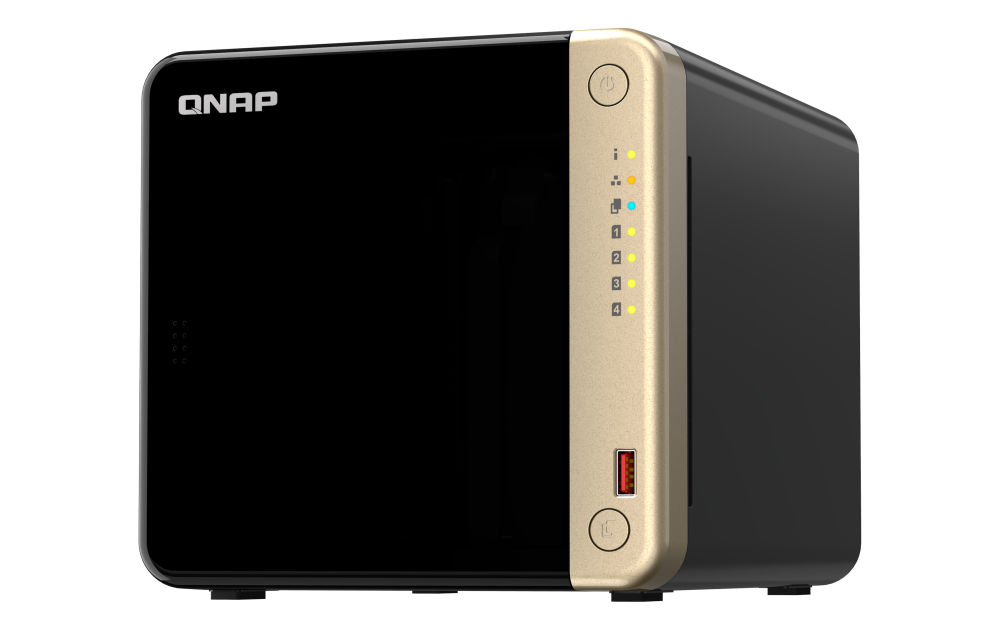 Qnap 4-Bay desktop NAS, Intel® Celeron® N5105/N5095 quad-core, 8 GB onboard not expandable