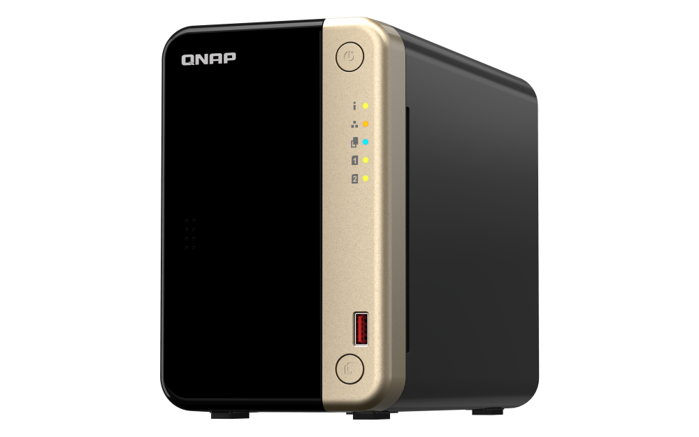 Qnap 2-Bay desktop NAS, Intel® Celeron® N5105/N5095 quad-core, 8 GB DDR4 onboard not expandable