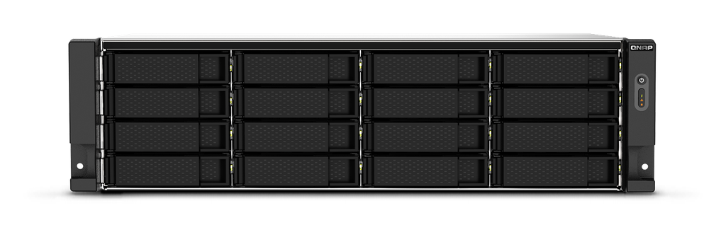Qnap 16-bay rackmount NAS, AMD Ryzen V1000 series V1500B 4C/8T 2.2GHz, 16GB DDR4 RAM