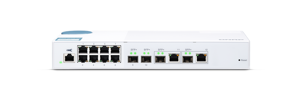 Qnap QSW-M408S, 8 port 1Gbps,  4 port 10GbE SFP+, web management switch
