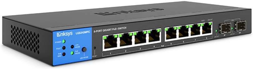 Linksys LGS310C 8-Port GE Managed Switch + 2 1G SFP port