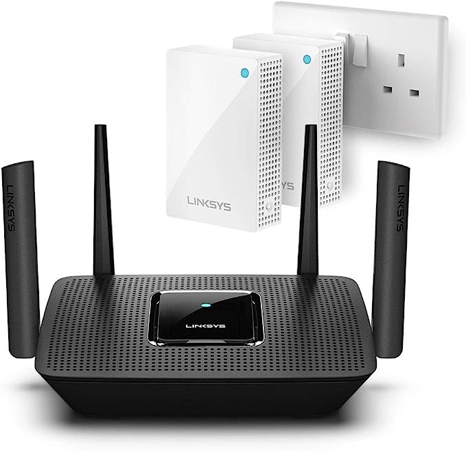 Linksys MR8300 AC2200 Mesh Router + 2 Velop Plug-In Bundle