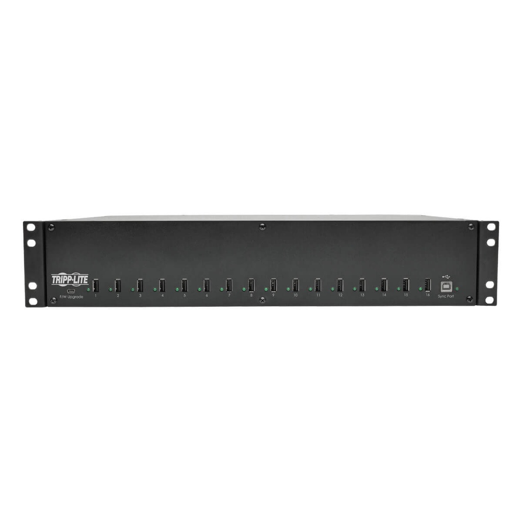 Tripp Lite 16-Port USB Tablet Charging Station, 2U Rackmount, 230V