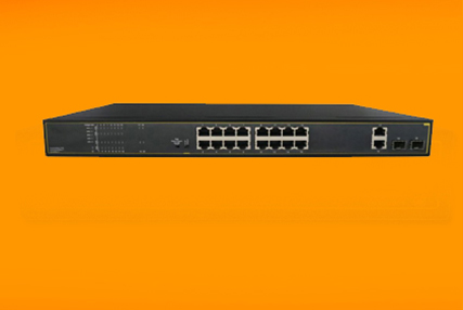 BORN-16-Port Fast Ethernet PoE Switch + 2*1G RJ45 +2*1G SFP UPLINK 300W