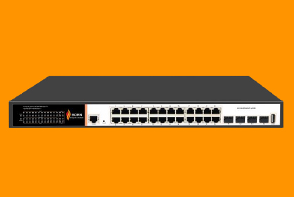 BORN  L2+ MANAGED 24-Port GIGA Ethernet PoE Switch + 4*1G RJ45/SFP UPLINK 500W
