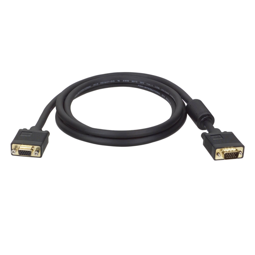 Tripp Lite P500-025 VGA HD15 RGB Coaxial Cable M/F Black 25F/7.62M