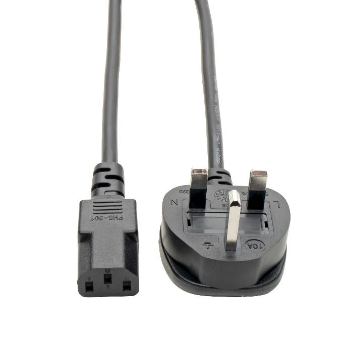 Tripp Lite P056-006-10A Computer Power Cable C13-UK 3PIN 10A M/F 6F/1.83M