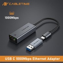 CABLETIME- USB-C to RJ45 1000Mbps Ethernet Adapter