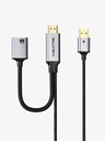 CABLETIME- HDMI TO DISPLAYPORT WITH USB C POWER cable ,