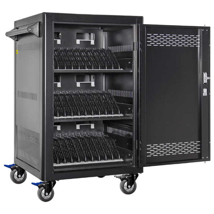 POWER TECHNOLOGIES 30 Bay, Smart Charging USB Hub, Charging Cart, USB-C Cables - 220V UK, MODEL- AC-LITE-H65 , SKU- CRT-LTE-S30L-U-H65C