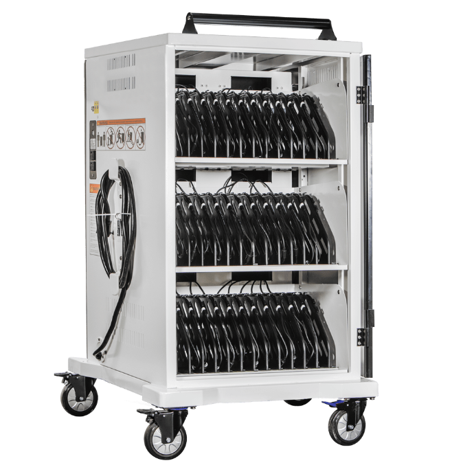POWER TECHNOLOGIES Premium 36 Bay Secure, Charging Cart - 220V UK, MODEL- AC-MAX, SKU- CRT-SLM-S36L-U-L