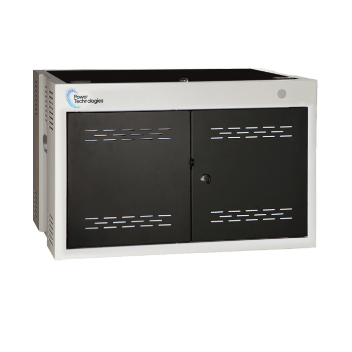 POWER TECHNOLOGIES 12 Bay Full-Featured Charging Cabinet - 220V UK, MODEL- AC-MINI, SKU- CAB-MIN-B12K-U