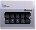 POWER TECHNOLOGIES 10 Bay Secure Battery Charging Cabinet w/ HS Cables - UK, MODEL- PowerVault+, SKU- CAB-PVS-B10K-UH