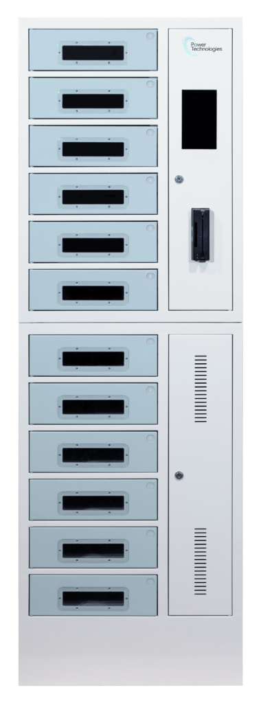 Power Technologies 12-Bay Charging Locker with RFID Lock, UK 220V