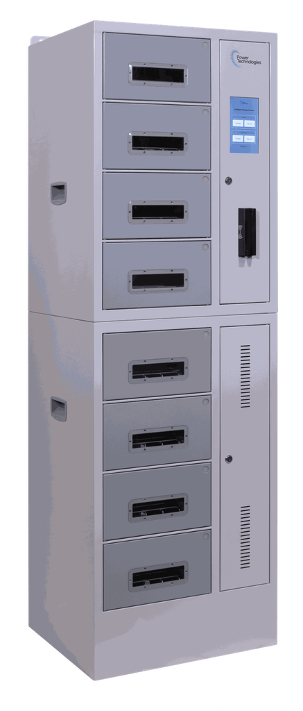 POWER TECHNOLOGIES 8 Bay UV-C Charging Locker with RFID Lock & Contact-less Access - 220V UK, MODEL- CSC-Locker-8, SKU- LKR-CSC-B8R-U