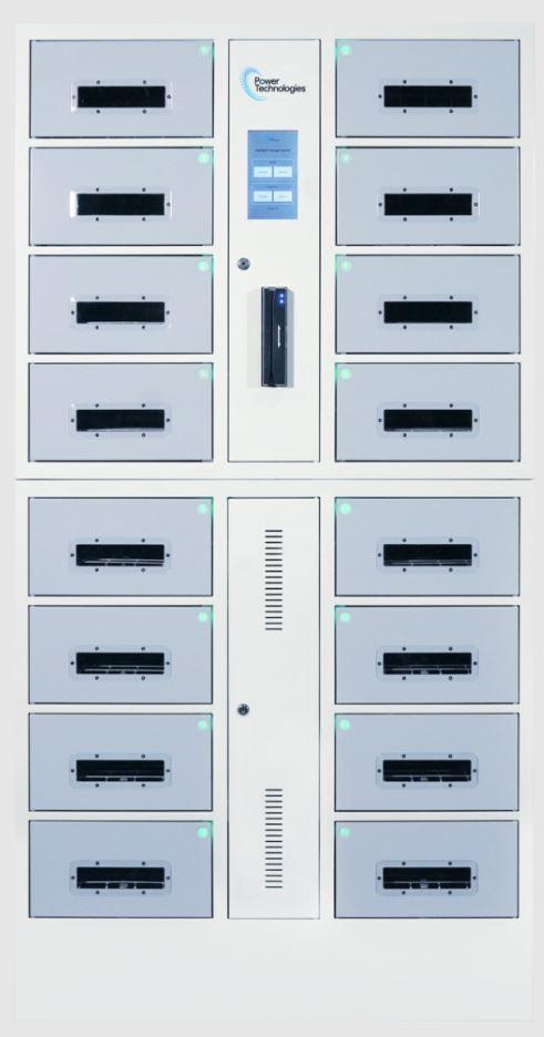 Power Technologies 16-Bay UV-C Charging Locker with RFID Lock, UK 220V