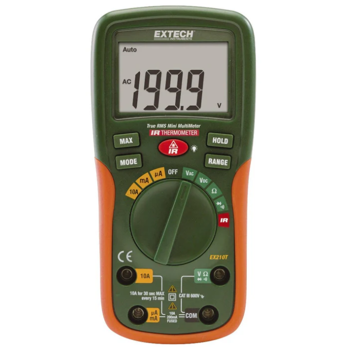 Extech EX210T True RMS Digital Multimeter with IR