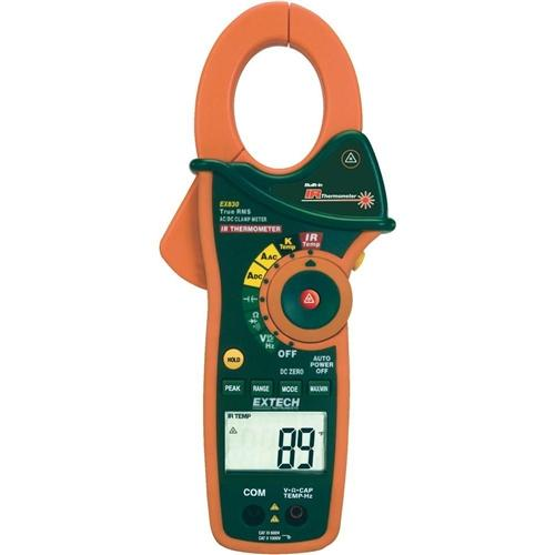 Extech EX820 1000A True RMS AC Clamp Meter with IR Thermometer