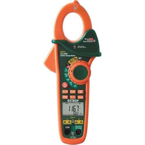 Extech EX623: 400A Dual Input AC/DC Clamp Meter + NCV + IR Thermometer