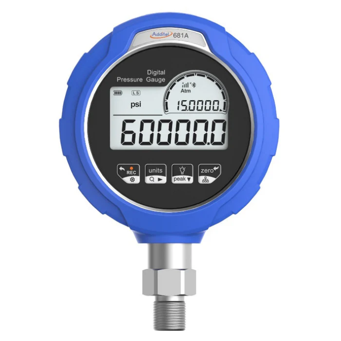Additel ADT681A Digital Pressure Gauge, -15psi (-1 bar) to 60000psi (4200 bar)