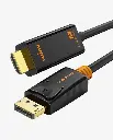 Cabletime DisplayPort 1.2 to HDMI Cable, 1080p, 5m, Black