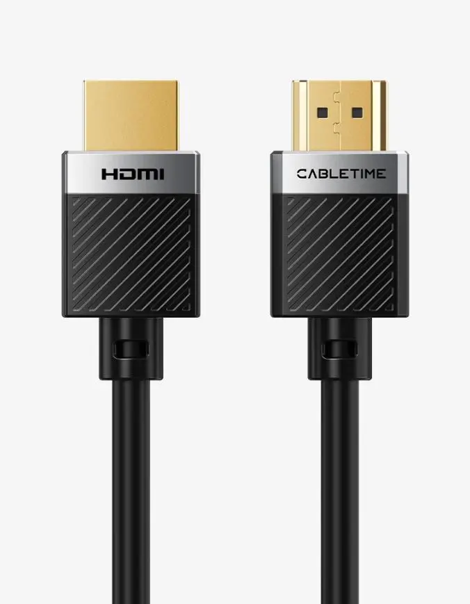 CABLETIME- HDMI2.0 CABLE AM/AM, support 4k/60hz,Gold plated, Black PVC Jacket- 1.5 Meter