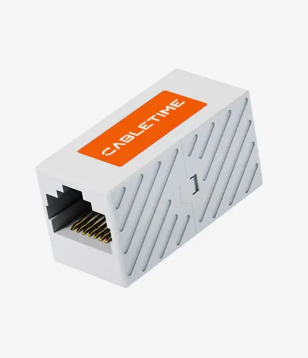 CABLETIME- Cat 6 Rj45 Inline Coupler Female to Female Ethernet Coupler for Cat6 Network