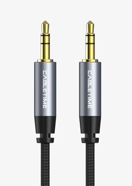 CABLETIME- 3.5 MM Male To Male Stereo Audio Aux Cable- 1.8 Meter