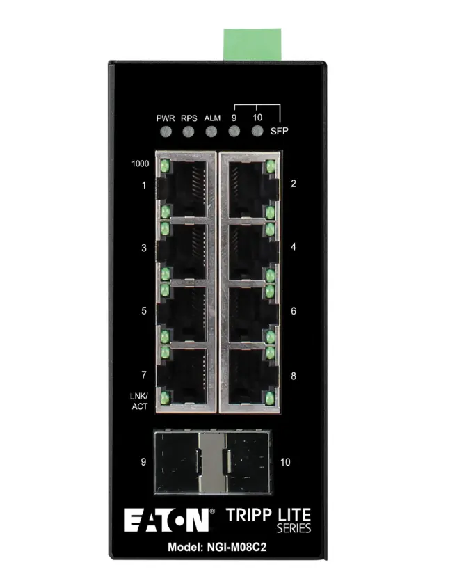 Tripp Lite NGI-M08C2 8-Port Managed Industrial Gigabit Ethernet Switch