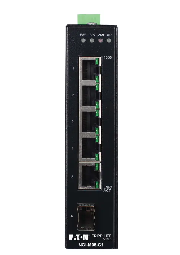 Tripp Lite NGI-M05-C1 5-Port Managed Industrial Gigabit Ethernet Switch