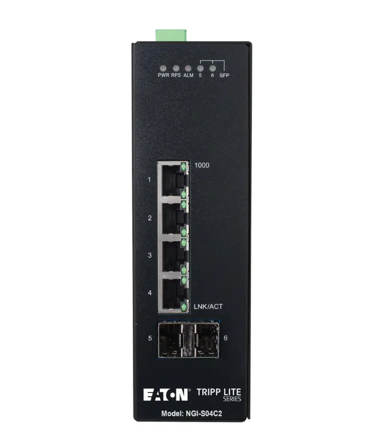 Tripp Lite NGI-S04C2 4-Port Lite Managed Industrial Gigabit Ethernet Switch