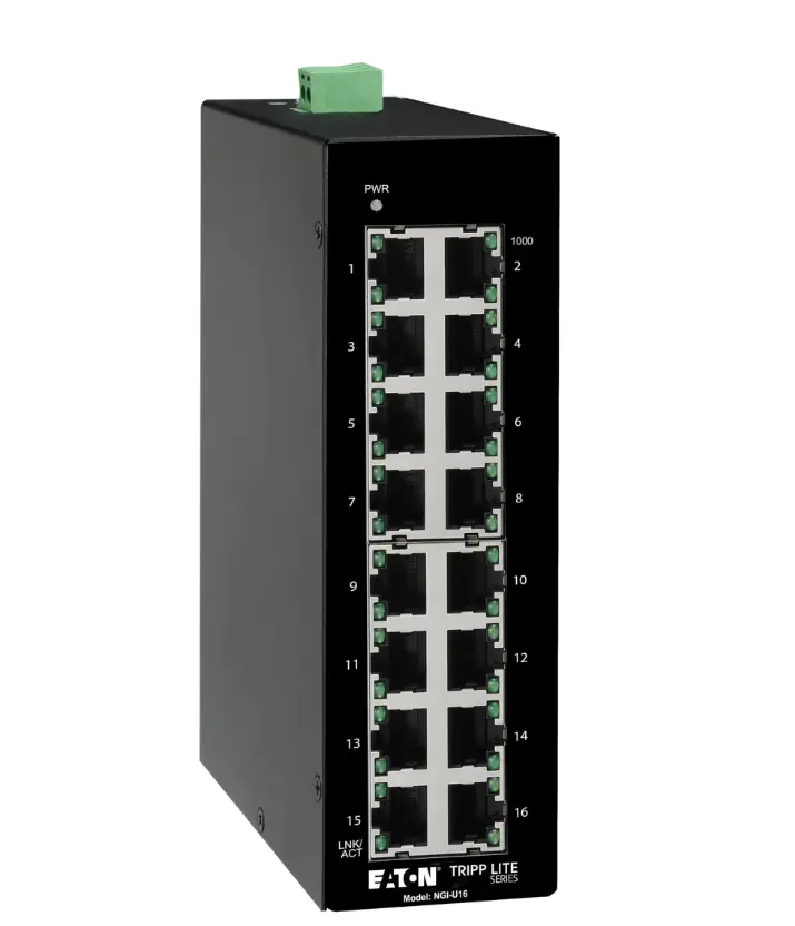Tripp Lite NGI-U16 16-Port Unmanaged Industrial Gigabit Ethernet Switch