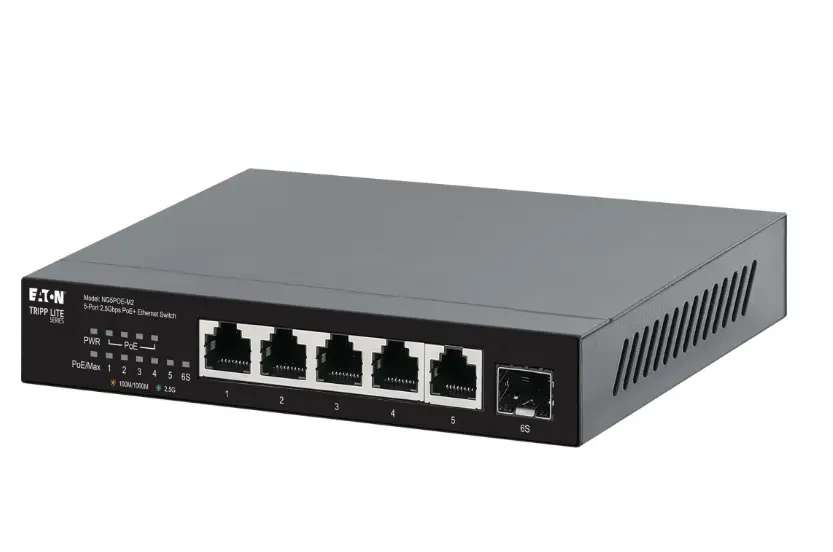 Tripp Lite NG5POE-M2 5-Port 2.5Gbps Unmanaged Switch, PoE+ 70W