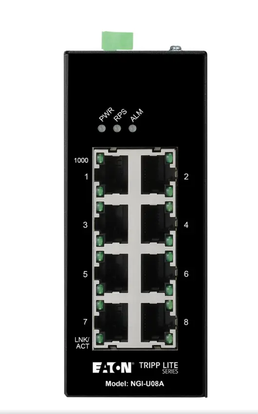 Tripp Lite NGI-U08A 8-Port Unmanaged Industrial Gigabit Ethernet Switch