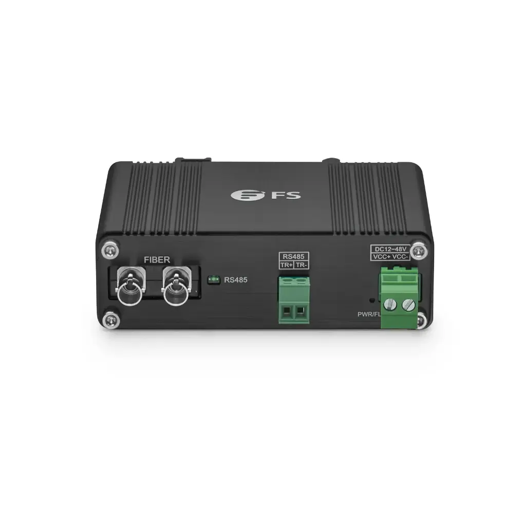 Industrial Unmanaged 1 x RS485 2-Wire to 1 x 100Base-X Single Mode ST 1310nm 20km Ethernet Media Converter