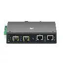 Industrial Managed 2x 10/100/1000Base-T RJ45 to 2x 100/1000/2500Base-X SFP Gigabit Ethernet Media Converter P/N:IMMC-2F2T