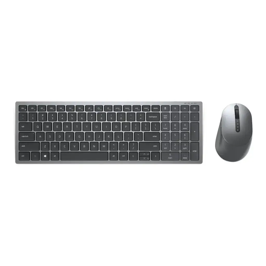 لوحة مفاتيح وفأرة Dell Pro Plus بحجم صغير، موديل KM7120W، بتخطيط عربي (QWERTY)