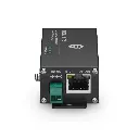 FS Mini Industrial Unmanaged 1x 10/100/1000Base-T RJ45 to 1x 1000Base-X Single Mode ST 1310nm 20km Gigabit Ethernet Media Converter, American Plug Standard