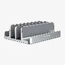 CABLETIME Aluminum Dual Vertical Stand Holder For Laptop Gray CT-VLP02-AG