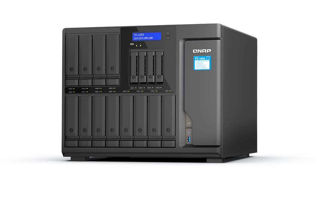 Qnap 16-Bay NAS, Intel® Atom® C5125 8-core/8-thread